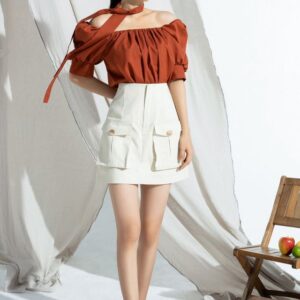 Baby doll top with belt