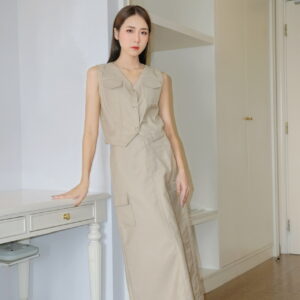 Vill midi skirt - Beige