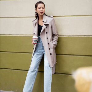 Classic Trench Coat - Light Grey