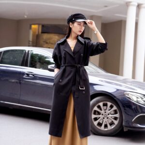 Long Trench Coat - Black